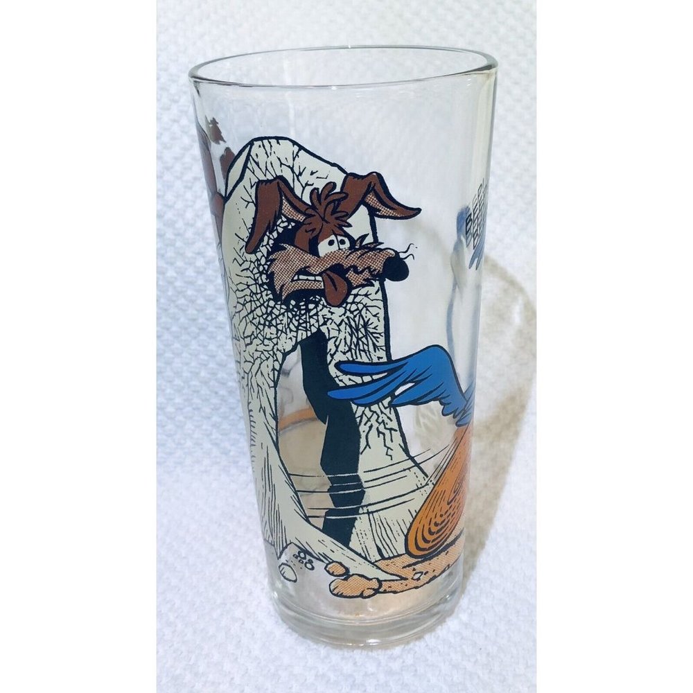VTG 1976 Pepsi Cola Warner Brothers‎ Coyote Road Runner Collector Glass Tumbler